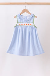 Blue Pumpkin Embroidery jacquard Ruffle Dress - Aaria Tees