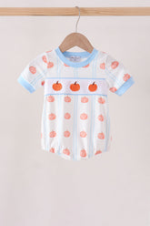 Blue Pumpkin Embroidery Bubble - Aaria Tees