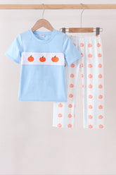 Blue Pumpkin Embroidery Pants Set - Aaria Tees