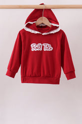 Red Alabama Roll Tide Embroidery Hoodie - Aaria Tees