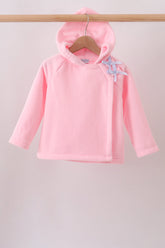 Pink Fleece Bow Coat - Aaria Tees