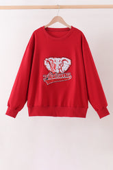 Red Alabama sequin mom top - Aaria Tees