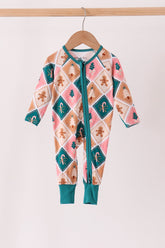 Green Gingerbread Bamboo Romper - Aaria Tees