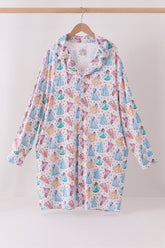 Blue princess bamboo mom gown - Aaria Tees