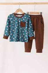 Blue mallard pocket jogger set - Aaria Tees