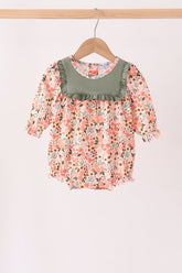 Green floral ruffle bubble - Aaria Tees