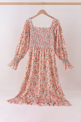 Floral smocked mom dress - Aaria Tees