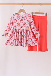 Pink santa claus bamboo pants set - Aaria Tees