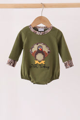 Forest camouflage turkey applique bubble - Aaria Tees