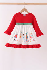 Red Nutcracker Ruffle Dress - Aaria Tees