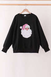 Black Santa Sequin Top - Aaria Tees