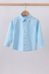 Blue button down shirt - Aaria Tees