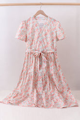 Floral romance tiered maxi dress - Aaria Tees