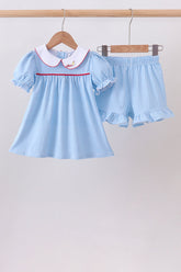 Blue Pencil Collar Set - Aaria Tees