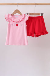 Pink Apple Embroidery Set - Aaria Tees