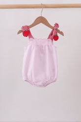 Pink Apple Gingham Bubble - Aaria Tees