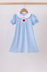 Blue Apple Smocked Dress - Aaria Tees