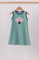 Green Ball Applique Dress - Aaria Tees
