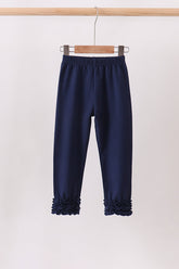 Navy icing ruffle pants - Aaria Tees