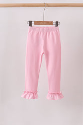 Pink ruffle pants - Aaria Tees
