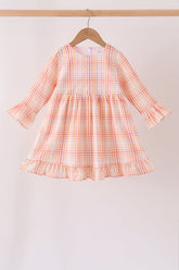 Pink plaid ruffle dress - Aaria Tees