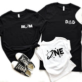 Mom Space Themed & Dad Space Themed Birthday party T-shirt (corner) - Aaria Tees