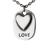 Love Heart Pewter Necklace - Aaria Tees