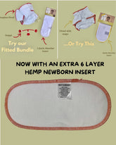 Fitted Cloth Diaper Bundle | Includes Cotton Fitted, Snappi, & 2 Additional Inserts - Aaria Tees