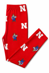 Nebraska Red Herbie Husker Leggings - Aaria Tees
