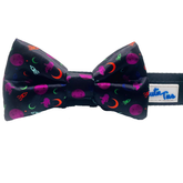 Neon Space Black Dog Bow Tie - Aaria Tees