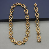 No Standard Green Colored Glaze Link Necklaces - Aaria Tees
