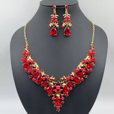 Pearl Water Drop Bridal Wedding Over Rhinestone Necklaces - Aaria Tees