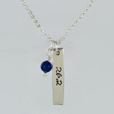 26.2 Courage Sterling Silver & Lapis Necklace - Aaria Tees