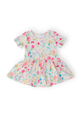 Painted Posies S/S Twirl Bodysuit - Aaria Tees