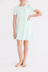 Pastel Green T-Shirt Dress - Aaria Tees