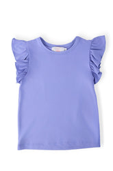 Periwinkle S/S Ruffle Tee - Aaria Tees