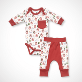 Pika Long Sleeve Bodysuit and Pant | Organic Pima Cotton - Aaria Tees