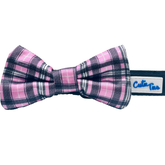 Plaid Pink Dog Bow Tie - Aaria Tees