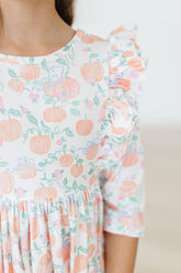 Pretty Pumpkins Ruffle Twirl Dress - Aaria Tees