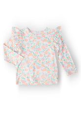 Pretty Pumpkins L/S Ruffle Tee - Aaria Tees