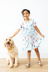 Puppy Pals S/S Pocket Twirl Dress - Aaria Tees