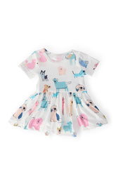 Puppy Pals S/S Twirl Bodysuit - Aaria Tees
