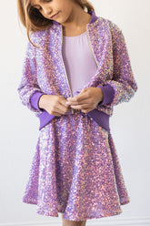 Purple Sequin Twirl Skort - Aaria Tees