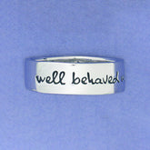 Well Behaved Women Sterling Ring - Aaria Tees