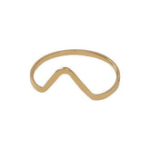 Triangle Dipped Gold Plate Multi Wire Ring - Aaria Tees