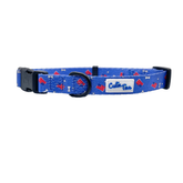 Red, White and Bones American Flag USA Dog Collar - Aaria Tees