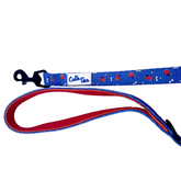 Red, White and Bones American Flag USA Dog Leash - Aaria Tees