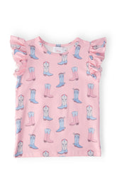 Ribbons & Rodeos S/S Ruffle Tee - Aaria Tees