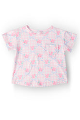 Ribbons & Roses Ruffle Pocket Tee - Aaria Tees