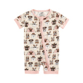 Camp Paws (Romper) - Pink - Aaria Tees